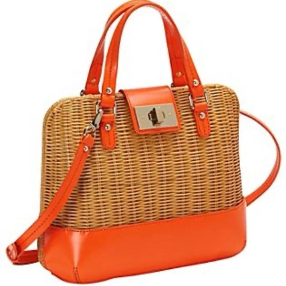 Kate Spade Waverly Terrace Maisemore Wicker Satchel Bag - Picture 1 of 12